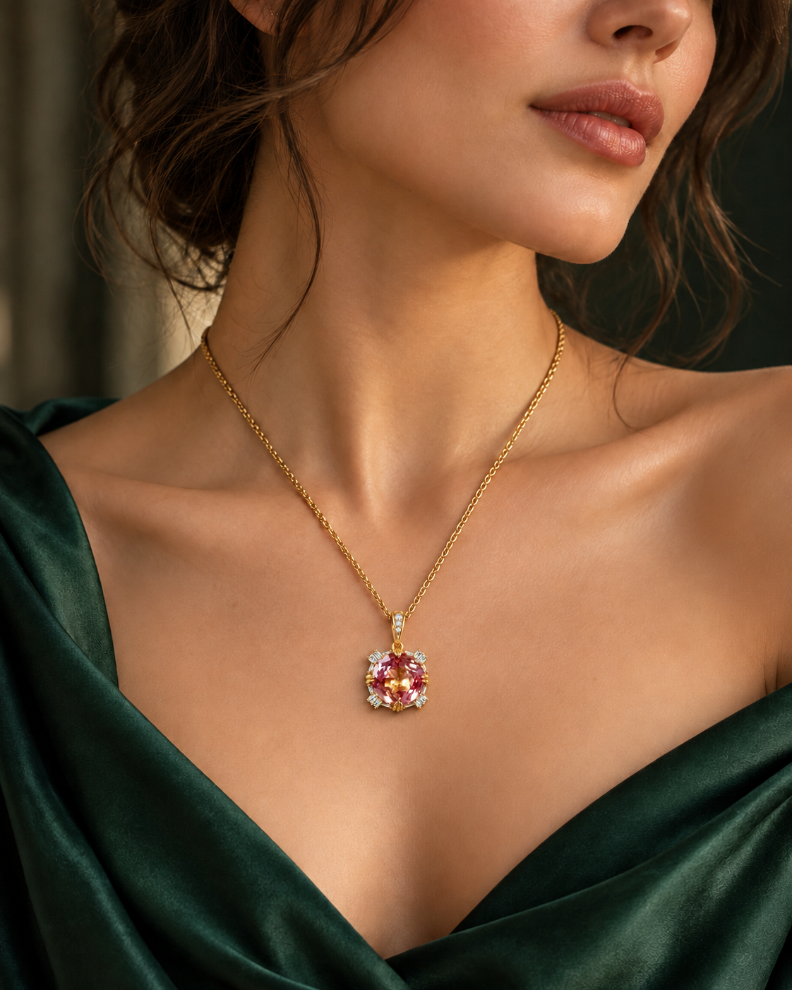 Aura Lotus Necklace