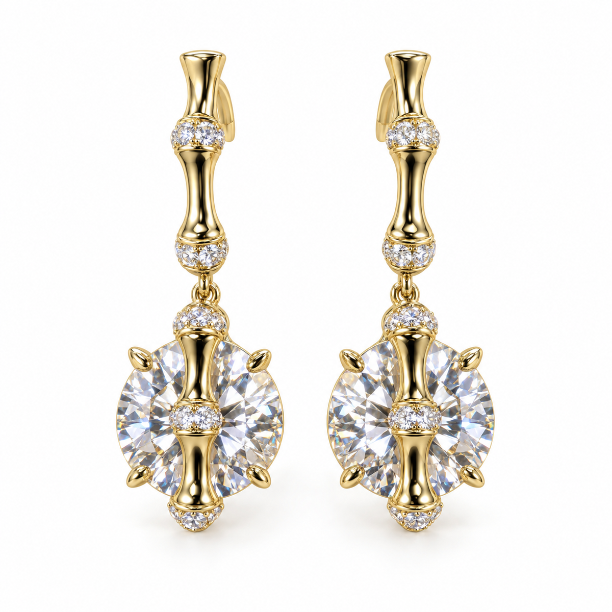 Moonlit Bamboo Earrings