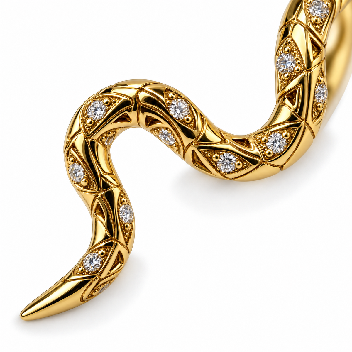 Ruby Heart Serpent Ring